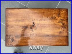 Vintage English 17th Century Style Cherry Wood Coffee Table (Circa 1980)