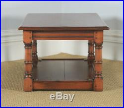Vintage English 18th Century Style Solid Cherry Wood Rectangular Coffee Table