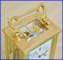 Vintage English 8 Day Gilt Brass Garrard & Co Ltd Timepiece Carriage Clock
