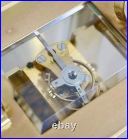 Vintage English 8 Day Gilt Brass Garrard & Co Ltd Timepiece Carriage Clock