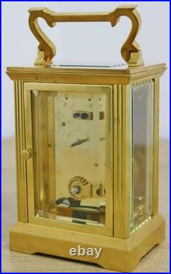 Vintage English 8 Day Gilt Brass Garrard & Co Ltd Timepiece Carriage Clock