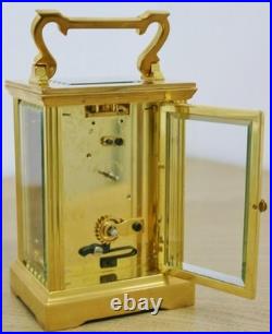 Vintage English 8 Day Gilt Brass Garrard & Co Ltd Timepiece Carriage Clock
