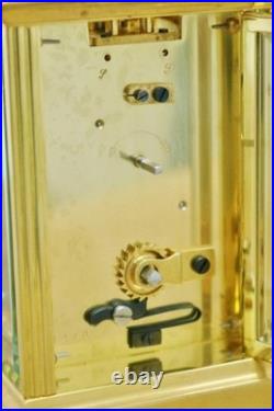 Vintage English 8 Day Gilt Brass Garrard & Co Ltd Timepiece Carriage Clock