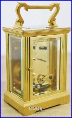 Vintage English 8 Day Gilt Brass Garrard & Co Ltd Timepiece Carriage Clock
