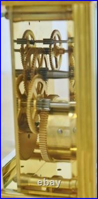 Vintage English 8 Day Gilt Brass Garrard & Co Ltd Timepiece Carriage Clock