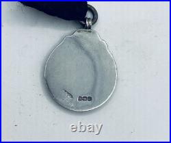 Vintage English 9ct Gold & Sterling Silver Watch Fob Medal Early 20th Century 9g