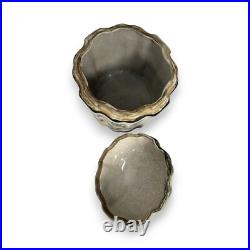 Vintage English Antique Style Porcelain Lidded Biscuit Jar Excellent Condition