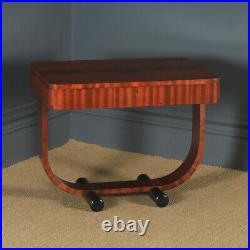 Vintage English Art Deco Style Figured Mahogany Occasional / Side Table Circa 1