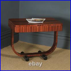Vintage English Art Deco Style Figured Mahogany Occasional / Side Table Circa 1