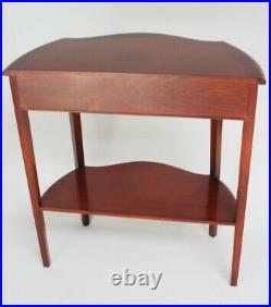 Vintage English Beech Demi Lune Console Table 6262