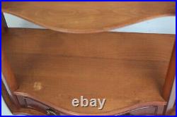 Vintage English Beech Demi Lune Console Table 6262