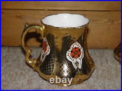 Vintage English Bone China Burtondale Imari Set Of Three Matching Mugs/Tankards