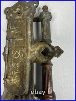 Vintage English Brass Door Knocker with Letter Slot Nice Patina Look