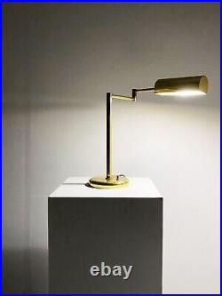 Vintage English Brass Swing Arm Desk Table Lamp