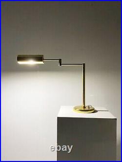 Vintage English Brass Swing Arm Desk Table Lamp