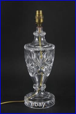 Vintage English Cut Glass Table Lamp Late 20th C