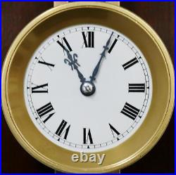 Vintage English Dent Of London Mahogany & Brass Mystery 8 Day Gravity Wall Clock