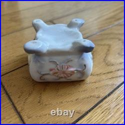 Vintage English Garden Miniature Ceramic Box, Antique Style, Collectible