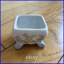 Vintage English Garden Miniature Ceramic Box, Antique Style, Collectible