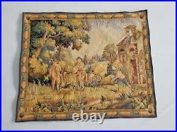 Vintage English Gardening Scene Wall Hanging Tapestry 92x78cm