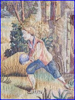 Vintage English Gardening Scene Wall Hanging Tapestry 92x78cm