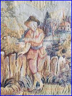 Vintage English Gardening Scene Wall Hanging Tapestry 92x78cm