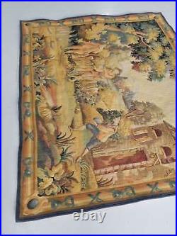 Vintage English Gardening Scene Wall Hanging Tapestry 92x78cm