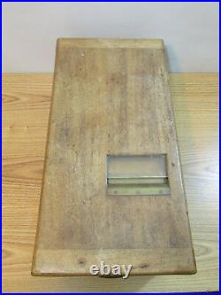 Vintage English Gledhill's Patent Cash Till Wood Cash Register Money Box