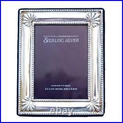 Vintage English Hallmarked Sterling Silver Photo Frame 3 1/2 x 5