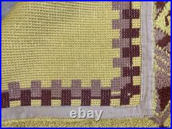 Vintage English Hand Woven Geometric Design Rug