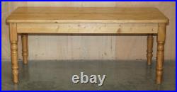 Vintage English Heritage Pine Dining Table & Eight Winsor Chairs Suite 8