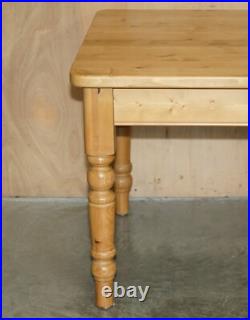 Vintage English Heritage Pine Dining Table & Eight Winsor Chairs Suite 8