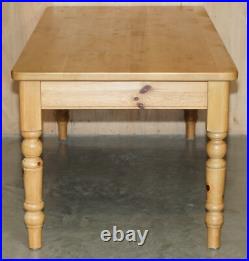 Vintage English Heritage Pine Dining Table & Eight Winsor Chairs Suite 8