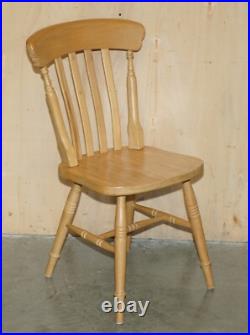 Vintage English Heritage Pine Dining Table & Eight Winsor Chairs Suite 8