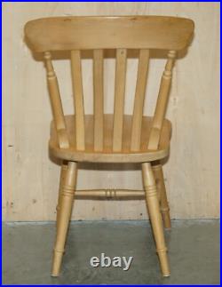 Vintage English Heritage Pine Dining Table & Eight Winsor Chairs Suite 8