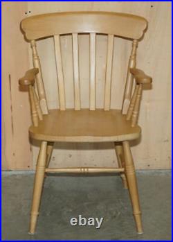 Vintage English Heritage Pine Dining Table & Eight Winsor Chairs Suite 8