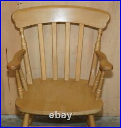 Vintage English Heritage Pine Dining Table & Eight Winsor Chairs Suite 8