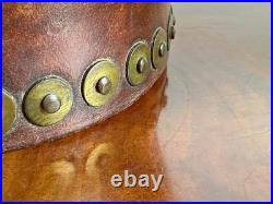 Vintage English Leather Fire Bucket Made in England c. 1930's. Superb Condition