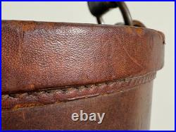 Vintage English Leather Fire Bucket Made in England c. 1930's. Superb Condition