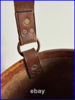 Vintage English Leather Fire Bucket Made in England c. 1930's. Superb Condition