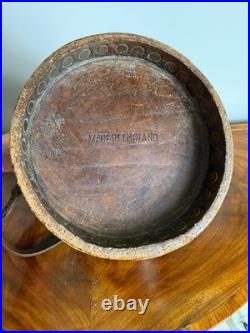 Vintage English Leather Fire Bucket Made in England c. 1930's. Superb Condition