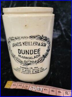 Vintage English-Made Stoneware Dundee Marmalade Jar