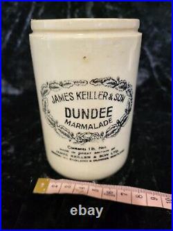 Vintage English-Made Stoneware Dundee Marmalade Jar