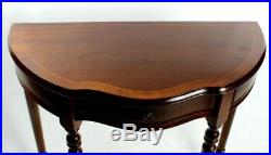 Vintage English Mahogany Demi Lune Console Table FREE Shipping 5737