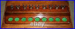 Vintage English Mahogany Wall Mounter Snooker Pool Billiards Cue Holders