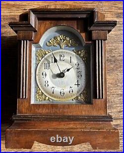 Vintage English Mantel Clock With S F Mechanism