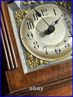 Vintage English Mantel Clock With S F Mechanism