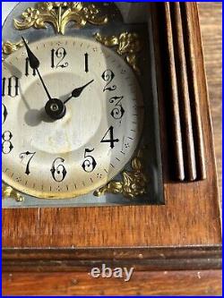 Vintage English Mantel Clock With S F Mechanism