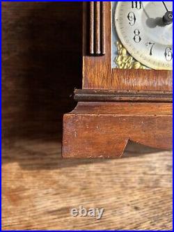 Vintage English Mantel Clock With S F Mechanism