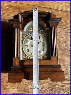 Vintage English Mantel Clock With S F Mechanism